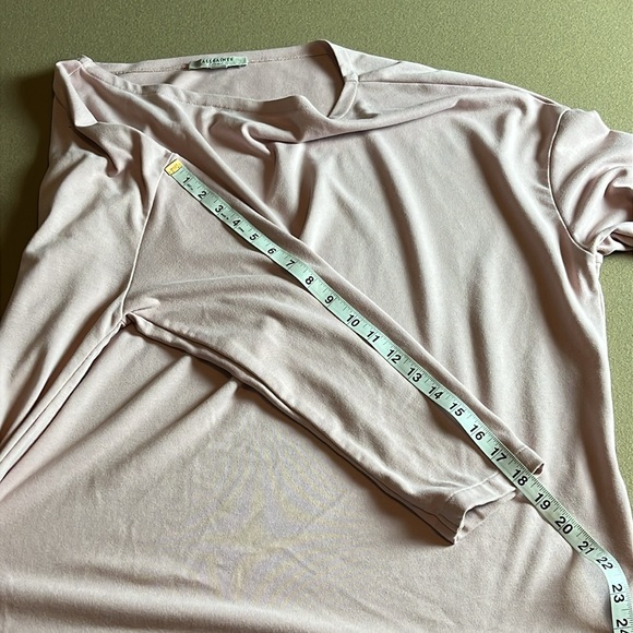 All Saints Rita Tee Long Sleeve Pink/Blush Oversized- Small - Picture 10 of 10
